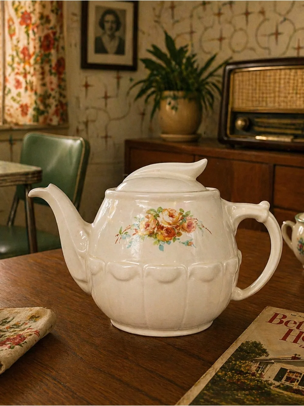Vintage‎ Drip O Lator The Enterprise Aluminum Co 8 Cup Ceramic Teapot 64 Oz